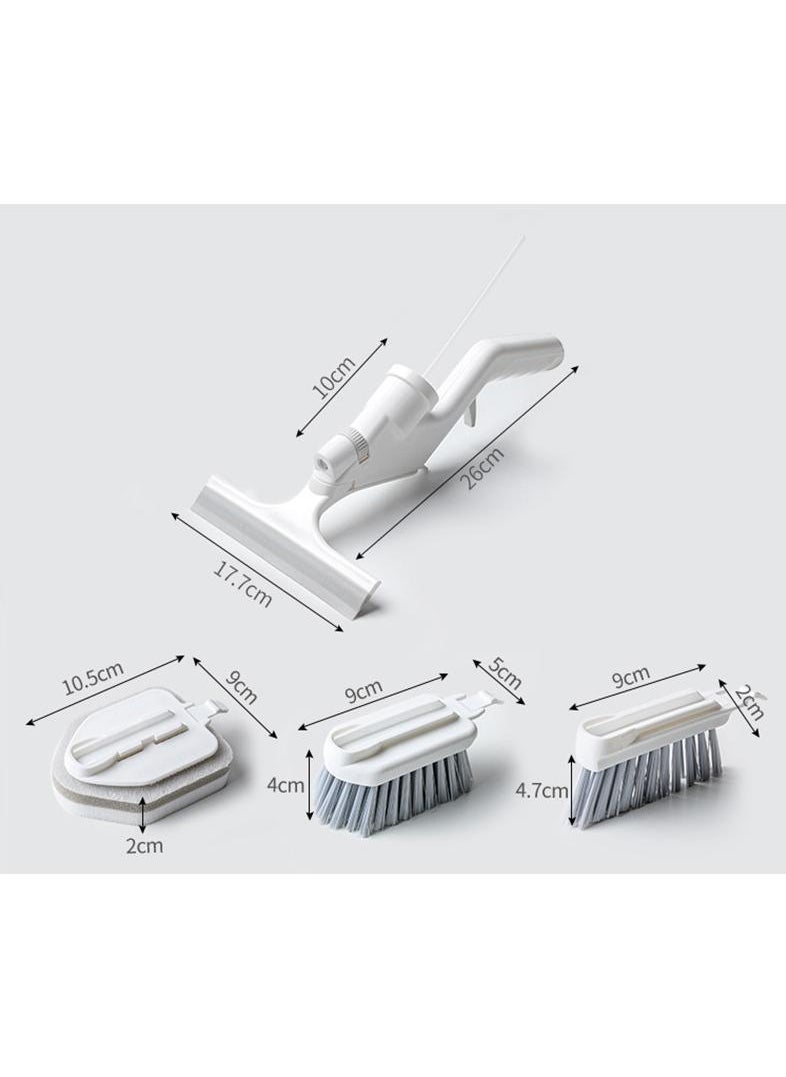 General 4-Pieces Creative Multifunctional Spray Cleaning Set With Glass Scraper Cleaning Brush, Sponge Wiping Gap Brush  - Image 4