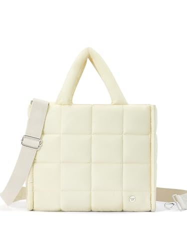 WESTBRONCO Puffer Crossbody Bags for Women Quilted Tote Bag Puffy Weekender Overnight Bag Nylon Shoulder Handbag - Image 1