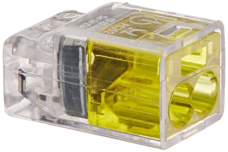 NSI PIWC-2-C Easy-Twist Push-in Wire Connector, 2 Wires, Yellow, 100 Count (Pack of 100) - Image 1
