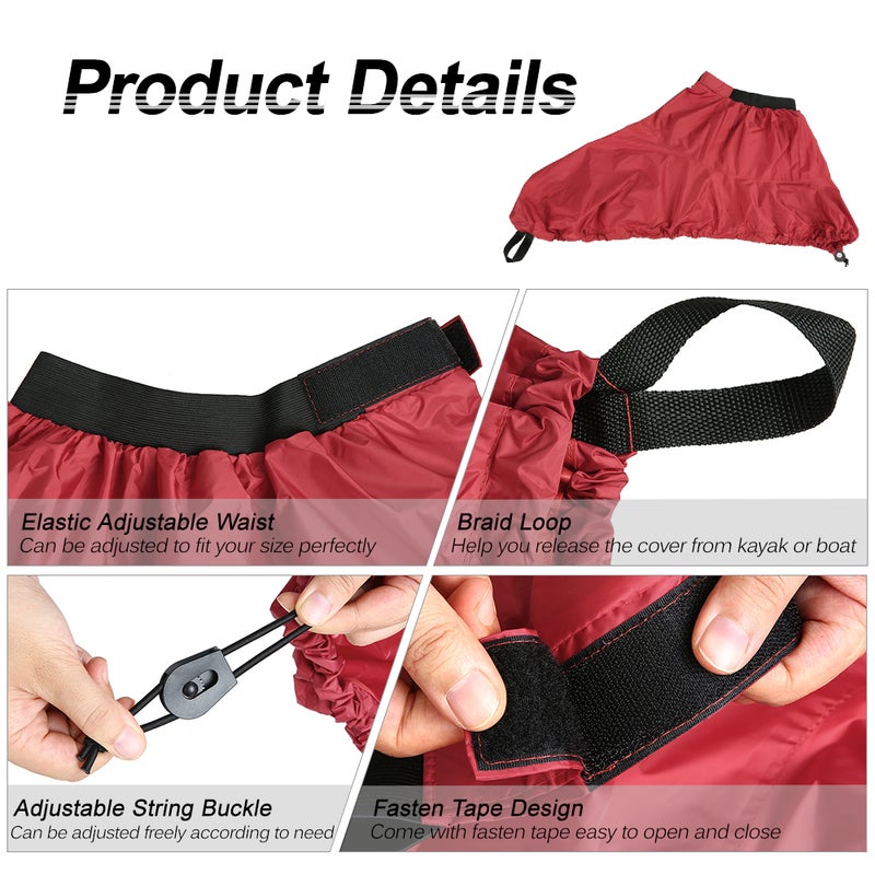 Professional Universal Skirt Shape Waterproof Sunblock Storage Cover Shield for Kayak Canoe - Image 5