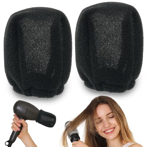 Tearom 2Pcs Travel Hair Diffuser for Hair Dryer - Compact and Portable (5.12x3.15) Travel Hair Dryer Diffuser Sock‌ Made of Soft, Heat-Resistant and Flexible Foam, Tear-Resistant and Reusable - Image 1