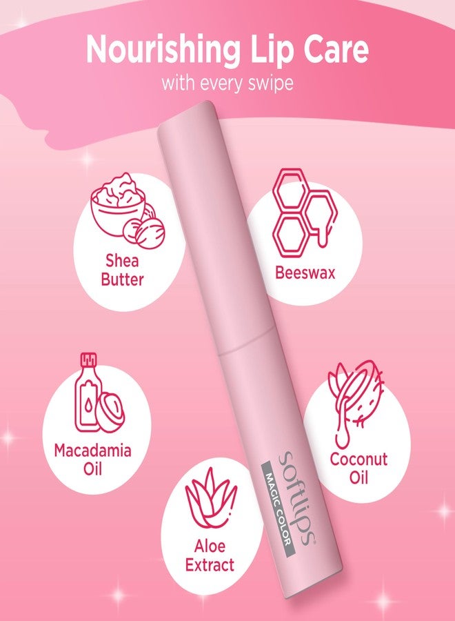 Softlips Magic Color Lip Balm, Crystal Pink Tint, Color-Changing Lip Care, Hydrating, 10-Hour Moisture for All-Day Softness, Berry Pop Flavor, 1 Tube - Image 4