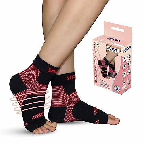 Sorgen Compression Compression Ankle Sleeve | Ankle Socks for Plantar Fasciitis, Arch Support, Foot & Ankle Swelling, Achilles Tendon, Heel Pain, Injury Recovery. (LARGE) - Image 1