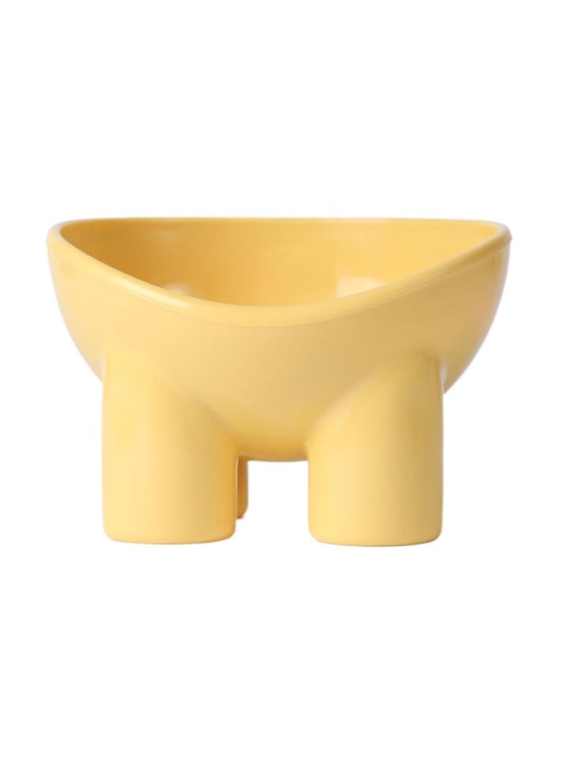 Elevated Cat Bowl with Stand - Neck-Friendly, Anti-Tip Plastic Feeding Dish for Cats, Elephant Leg, Slanted Mouth, Water Feeding - Image 1