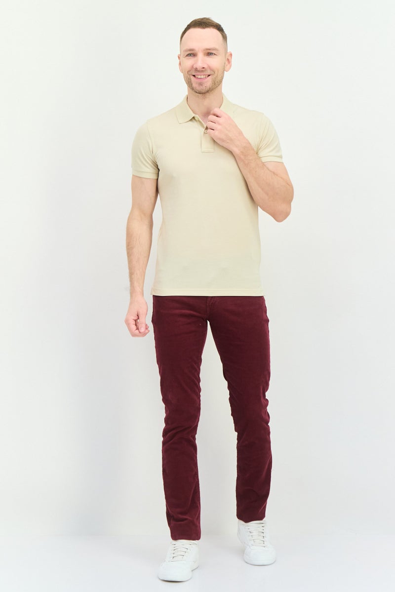 GANT Men Hayes Slim Fit Corduroy Pants, Maroon - Image 4