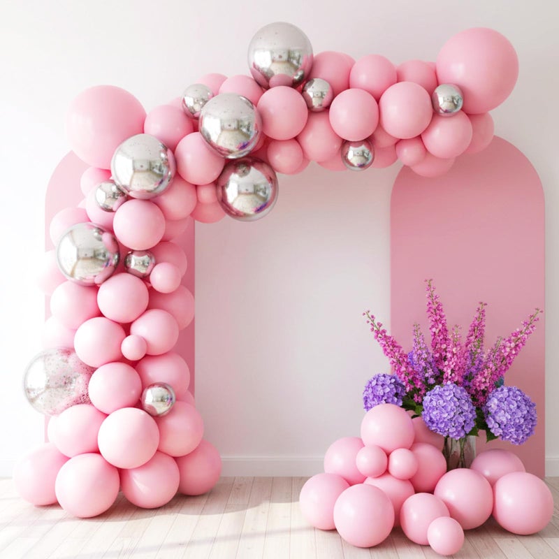 RUBFAC 154pcs Pastel Pink Balloons Different Sizes 18 12 10 5 Inches for Garland Arch, Light Pink Balloons for Birthday Valentine's Day Baby Shower Gender Reveal Wedding Party Decoration - Image 5