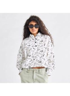 Printed Shirt with Collar and Long Sleeves
