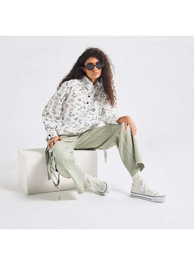 FAV - Printed Shirt with Collar and Long Sleeves - Image 1