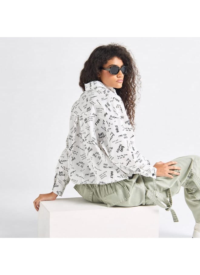 FAV - Printed Shirt with Collar and Long Sleeves - Image 1