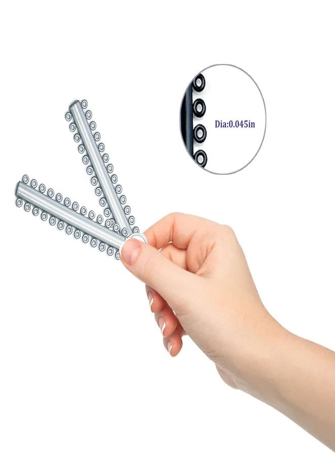 HRASY 1040 pcs Orthodontic Ligature Ties Braces Rubber Bands O-Ring, Silver - Image 3