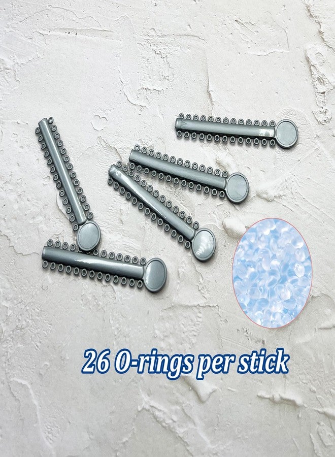 HRASY 1040 pcs Orthodontic Ligature Ties Braces Rubber Bands O-Ring, Silver - Image 5
