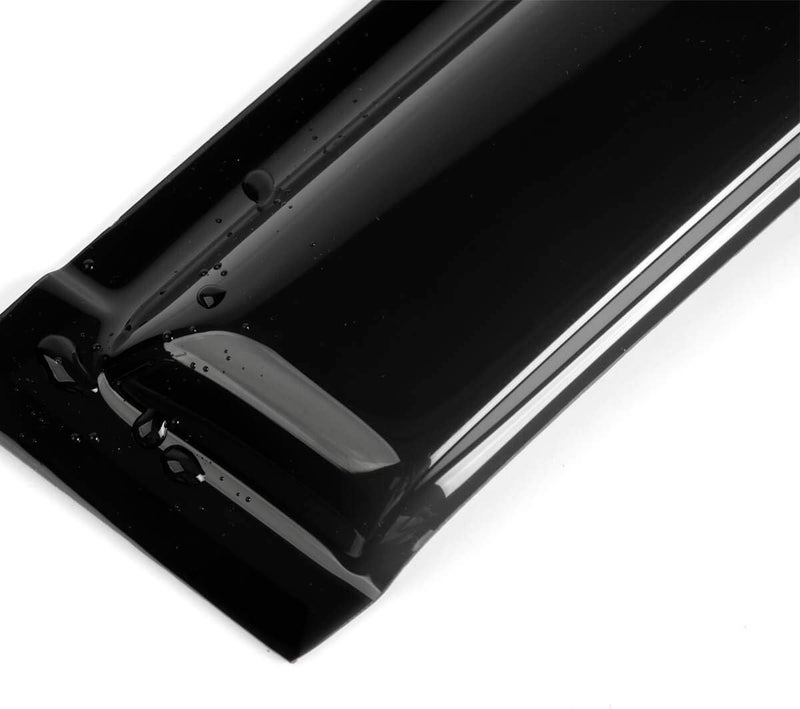 TONOYTIM Rain Guards Window Visors Side Wind Deflectors for Chevy Silverado/GMC Sierra 1500 2500HD 3500HD Double/Extended Cab 2014-2018, Vent Guard Shade Sun 94528 Black 4-Pieces Set - Image 4