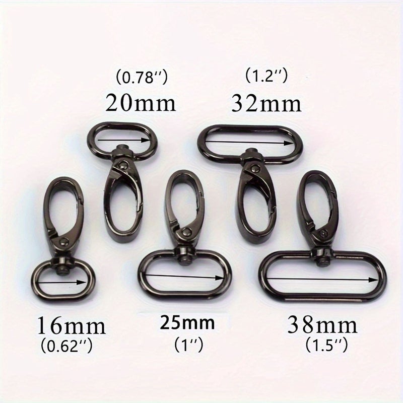 5 Pcs Ancient Sweep Metal Oval Ring Lobster Clasp Swivel Snap Hooks for Strap Belt Clip Trigger Buckle Keychain Key Ring Dog Chain Collar Wallet Making DIY - Image 4