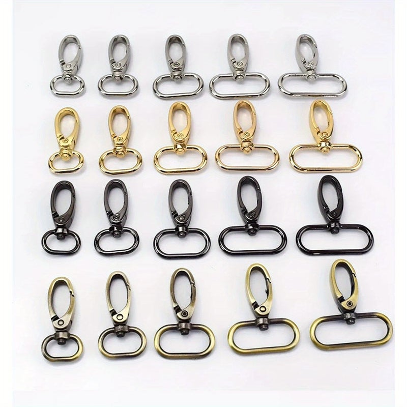 5 Pcs Ancient Sweep Metal Oval Ring Lobster Clasp Swivel Snap Hooks for Strap Belt Clip Trigger Buckle Keychain Key Ring Dog Chain Collar Wallet Making DIY - Image 2