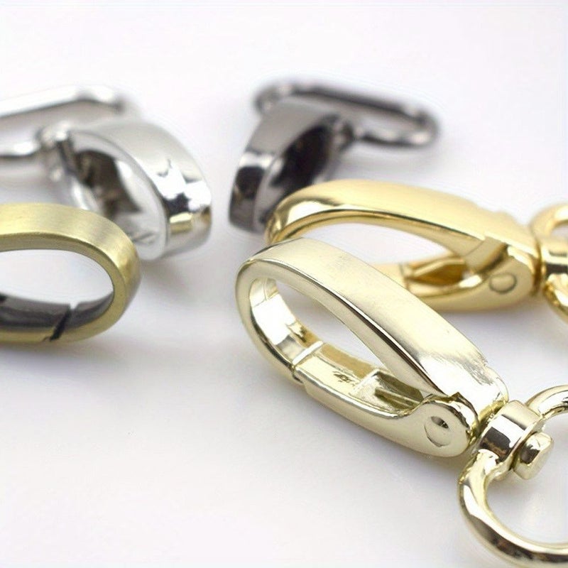 5 Pcs Ancient Sweep Metal Oval Ring Lobster Clasp Swivel Snap Hooks for Strap Belt Clip Trigger Buckle Keychain Key Ring Dog Chain Collar Wallet Making DIY - Image 3