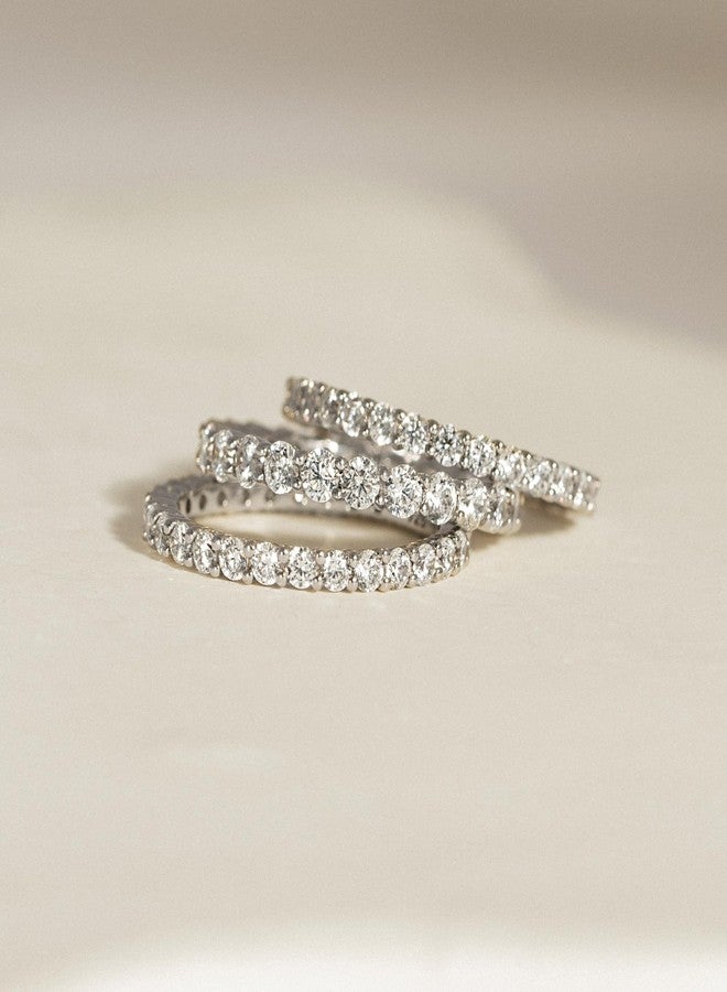 Diamonbliss مجموعة خواتم ديامون بليس مارلين مونرو الأبدية | مجموعة من 3 خواتم فضة استرلينية 925 بتصميم لانهائي للنساء | 4.24 قيراط من الزركونيا المكعبة المقطوعة بشكل دائري (8) - Image 3