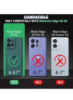 Houmt Motorola Edge 50 Case Cover Soft Silicone with Inner Velvet Fabric Lining Cushion Case Shockproof Camera Protection Back Cover for Motorola Edge 50 6.7-inch  - Image 2