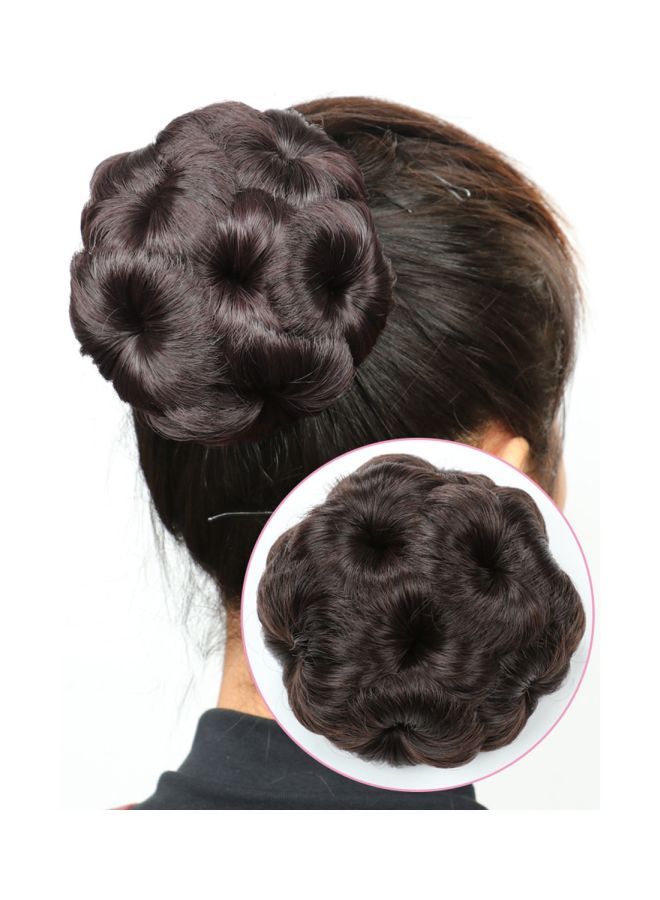 NIBEMINENT Solid Bun Hair Wig Brown/Black - Image 2
