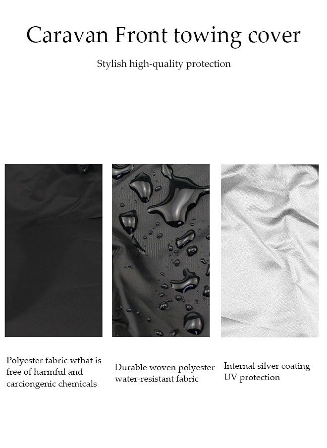 DUNISO Outdoor Umbrella Cover，Outdoor Parasol Cover，Weatherproof UV Anti Windproof and Snow Safe Outdoor for Cantilever Parasol，Banana Shaped Umbrella Cover，Black,265CM(50*70*40cm)  - Image 3
