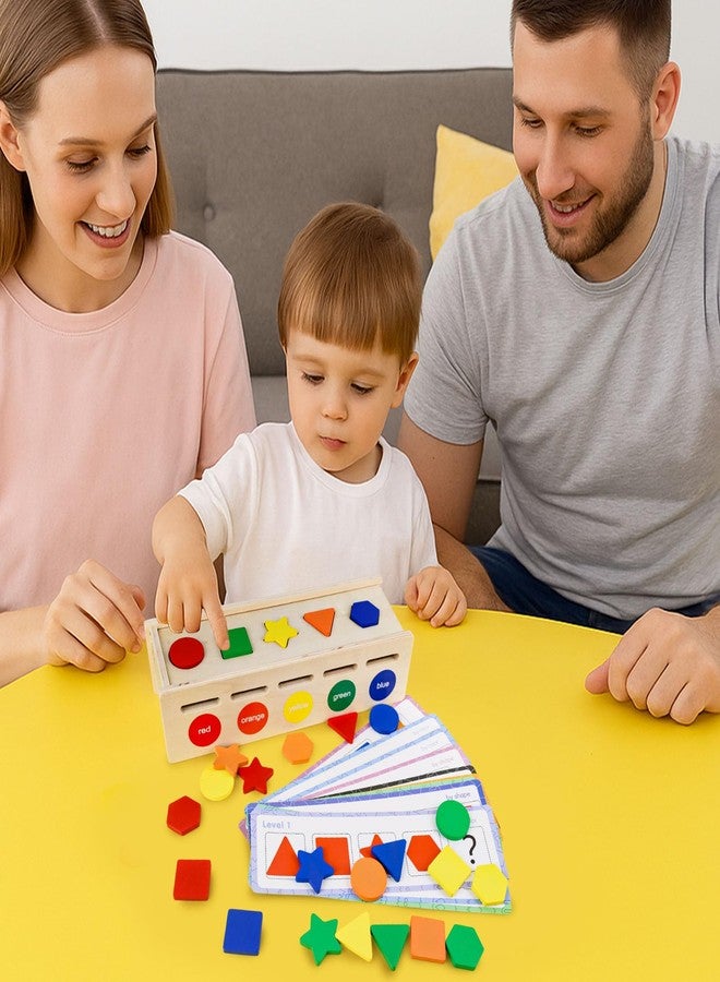 LovesTown Wooden Shape Sorting Box Montessori Learning Toy for Toddlers Early Educational Sorting and Matching Game - Image 5