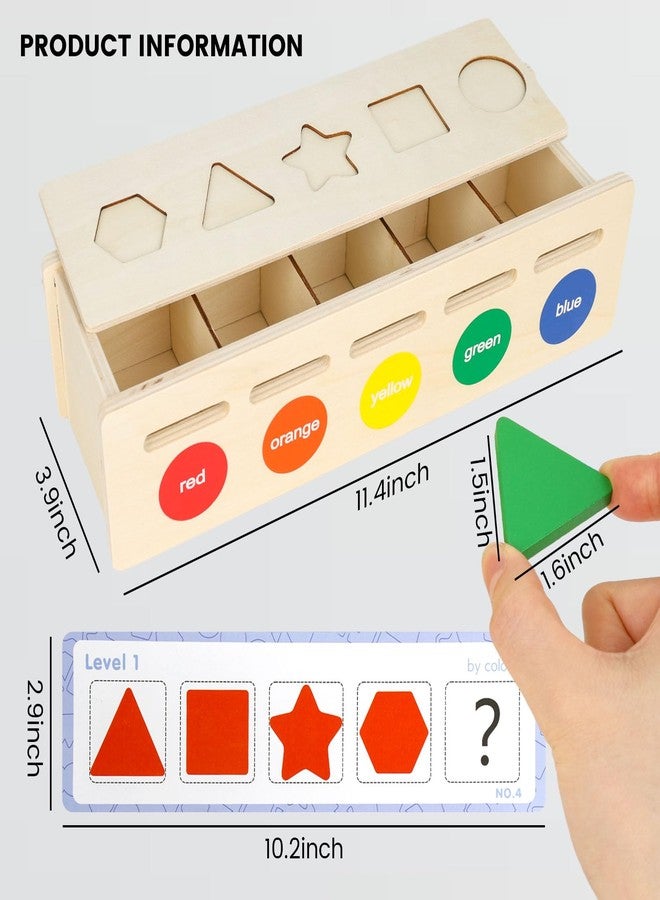 LovesTown Wooden Shape Sorting Box Montessori Learning Toy for Toddlers Early Educational Sorting and Matching Game - Image 4