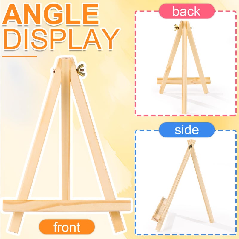 ESRICH 4 Pack 9 Inch Wood Easels - Tripod Painting Easels for Art & Crafts, Portable Canvas Holders - Image 4