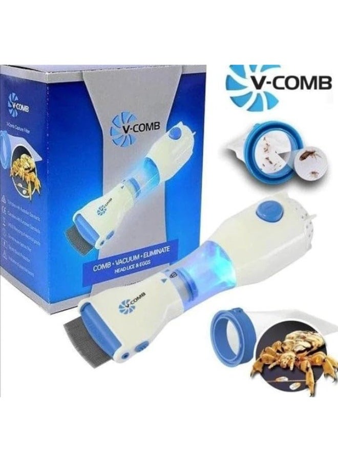 Generic - Electric Head Lice Vacuum Comb, Electric Comb Lice Removal, Head Lice Treatment, Electric Head Lice Comb, Hair Cleaner Is Easy To Use And Suitable For Children - Image 1