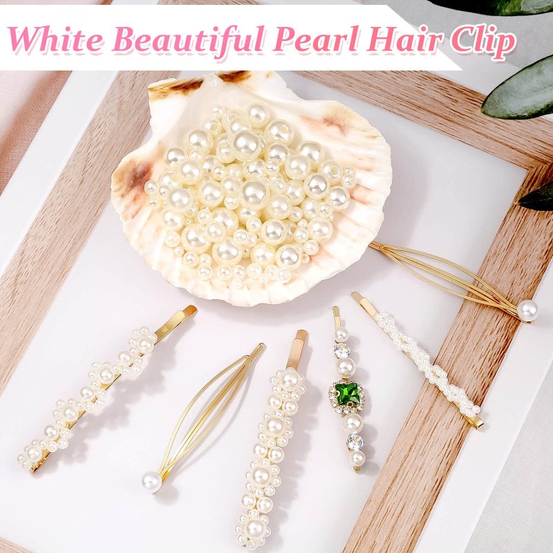 cridoz 30 Pcs Acrylic Resin Barrettes, Cridoz Barrettes and Pearl Hair Clips for Women, Banges Hair Accessories - Image 5