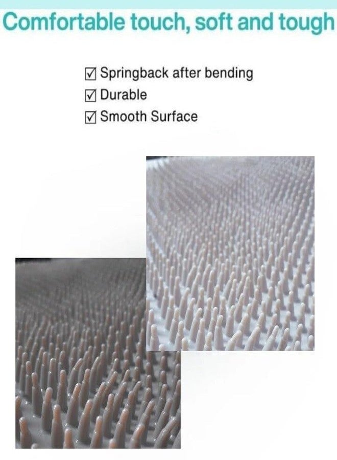 Swejos Extra Large Silicone Acupressure Bath Mat Anti-Cold, Non-Slip Bathtub Mat Multipurpose with Suction Cups, Drain Holes Shower Foot Massage Scrubber Mat (74 x 44 CM) - Image 5