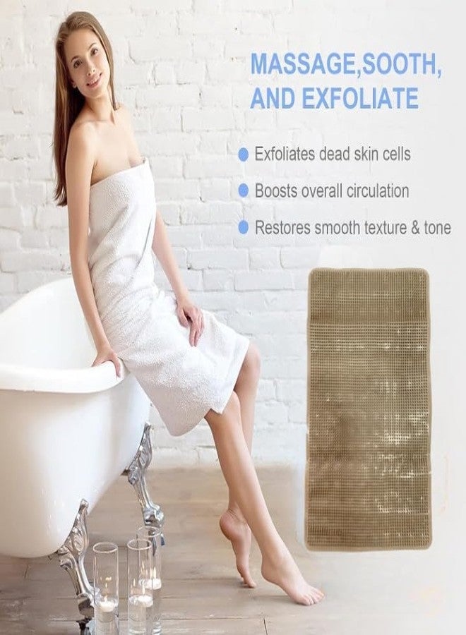 Swejos Extra Large Silicone Acupressure Bath Mat Anti-Cold, Non-Slip Bathtub Mat Multipurpose with Suction Cups, Drain Holes Shower Foot Massage Scrubber Mat (74 x 44 CM) - Image 2