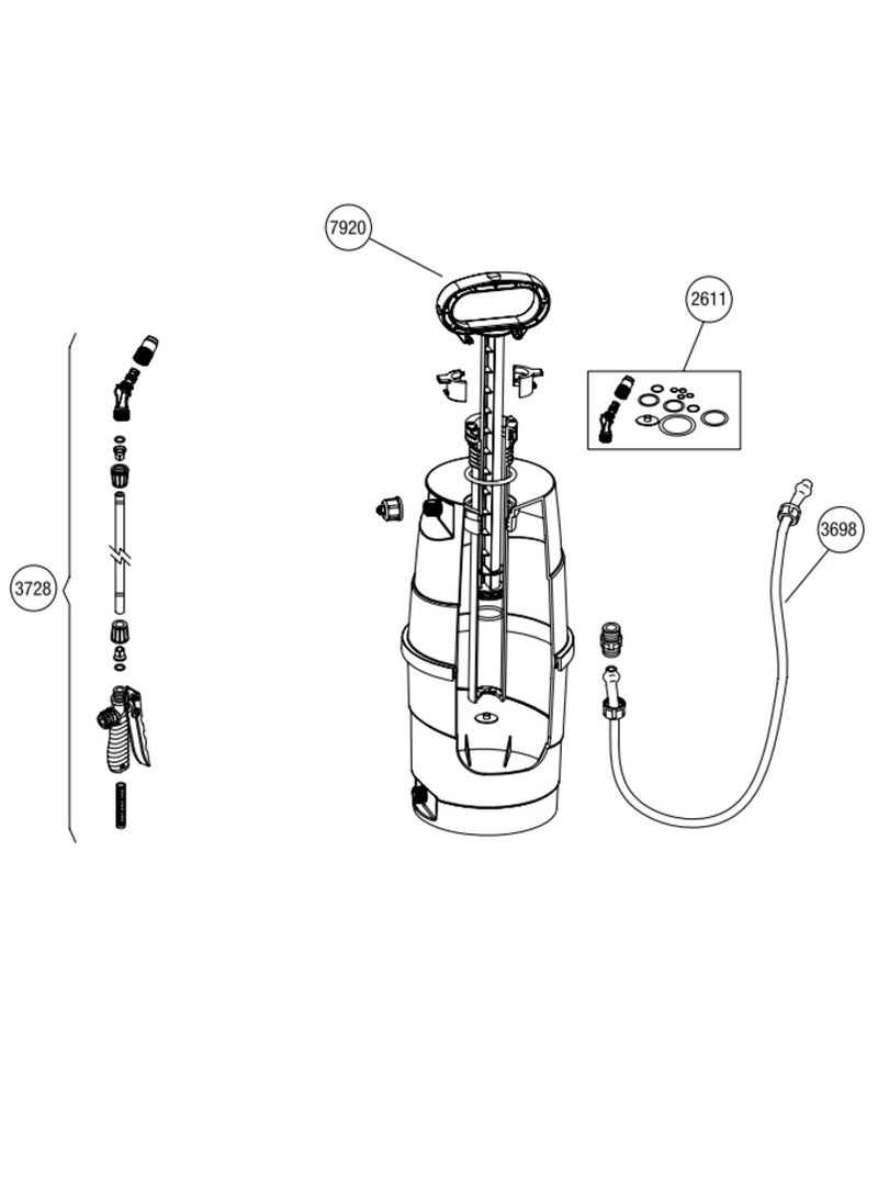 Keepersheep Spanish transparent sprayer for gardens and horticulture, 5 liter tank - Image 2