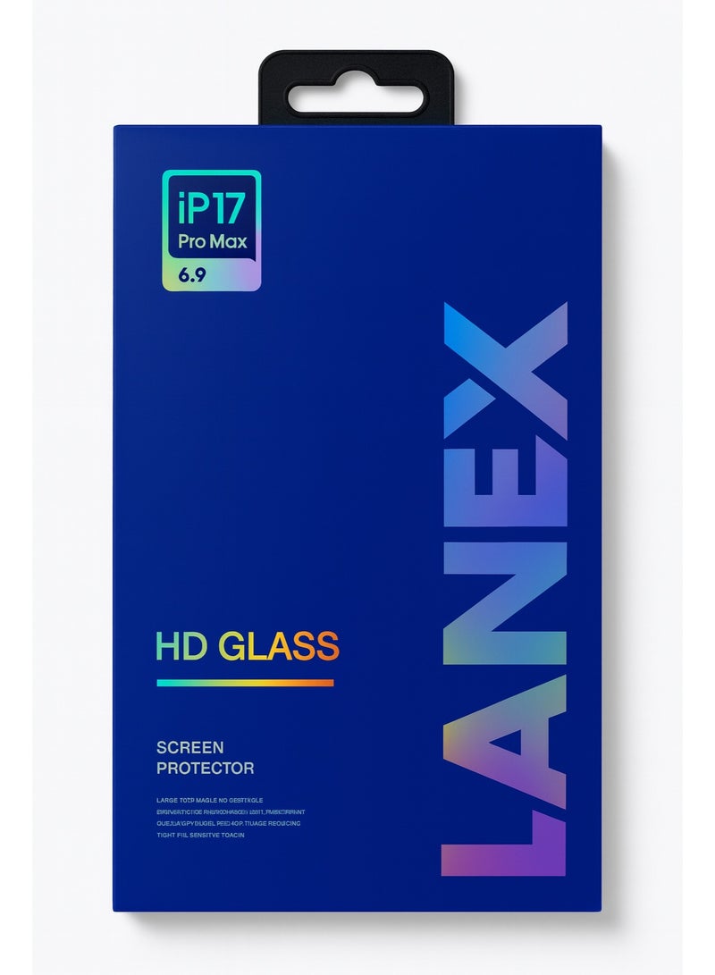 LANEX HD Glass Screen Protector for iPhone 17 Pro Max 6.9” – Ultra HD Clarity & Strong Protection - Image 2