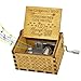 Sooye Hand Crank Music Box for Wife Unique Gifts for Wife, Play The Tune You are My Sunshine Vintage Engraving Wood - Image 2