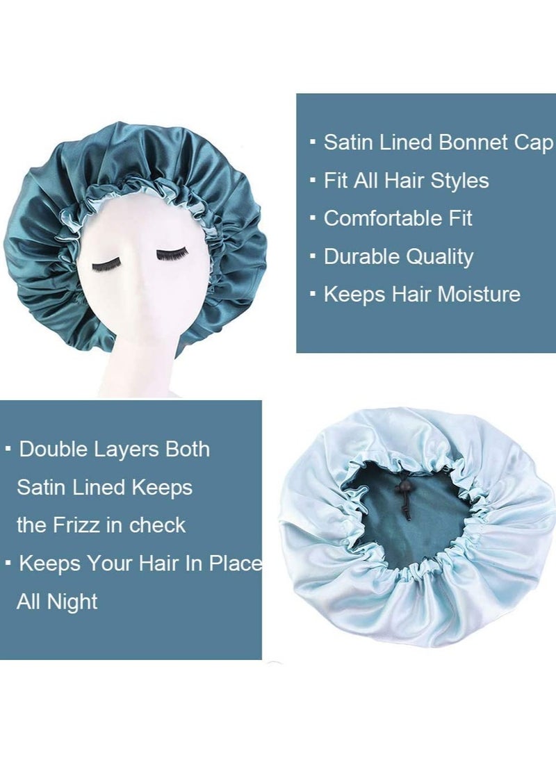 ORiTi Satin Sleep Bonnet Cap Sleeping Hair - Image 3