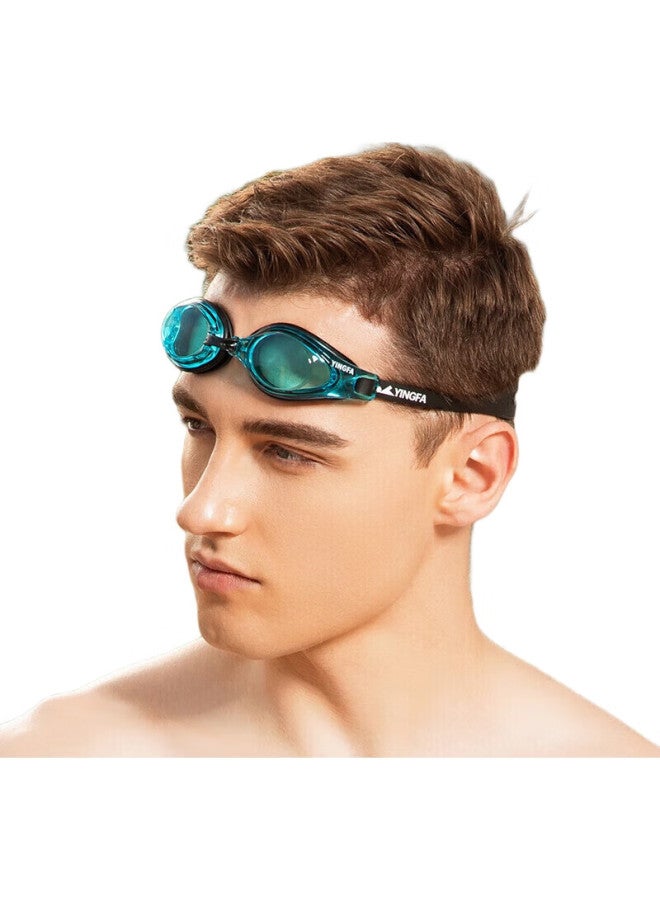 YINGFA Swimming Goggles, High-Definition Anti-Fog Competition Training Adult Unisex Large Frame Swimming Glasses, Mars Green - Image 3