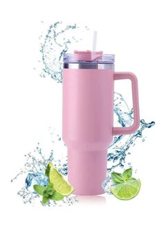 Quench Cup Stainless Steel Vacuum Insulated Tumbler With Lid And Straw For Water  Iced Tea Or Coffee  Smoothie And More  Baby Pink  40 Oz By Bpa