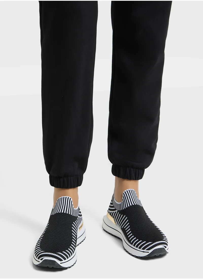 Ginger Stripe Knit Slip On Comfort Shoes