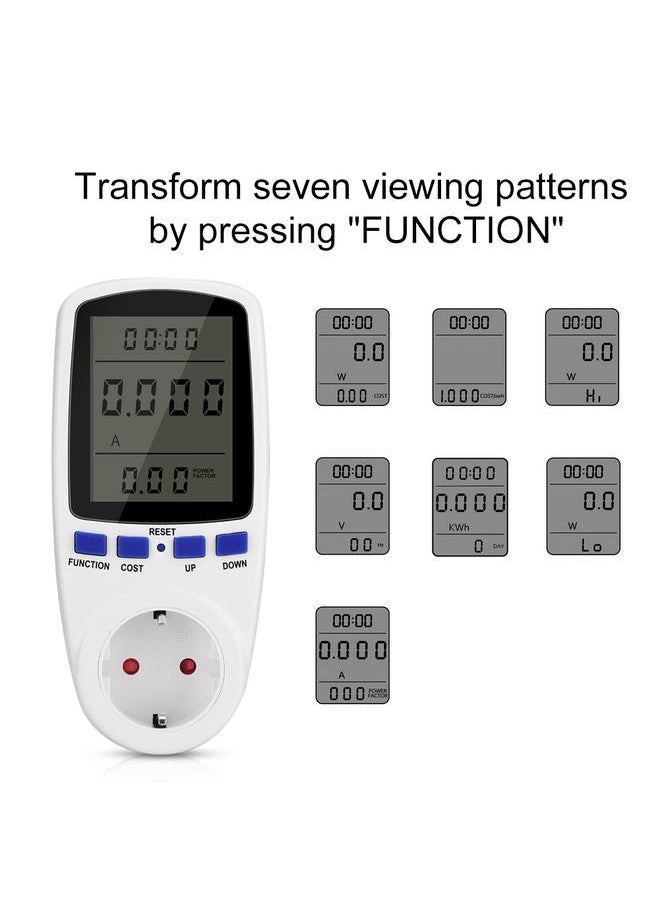Thoraya - LCD Digital Display Watt Current Voltage Electricity Monitor Analyzer - Image 1