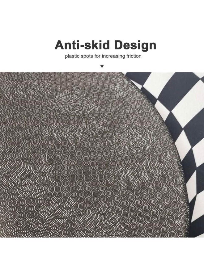 NIBEMINENT Fashion 3D Printed Round Carpet White/Black 30.00x1.60x30.00cm - Image 4