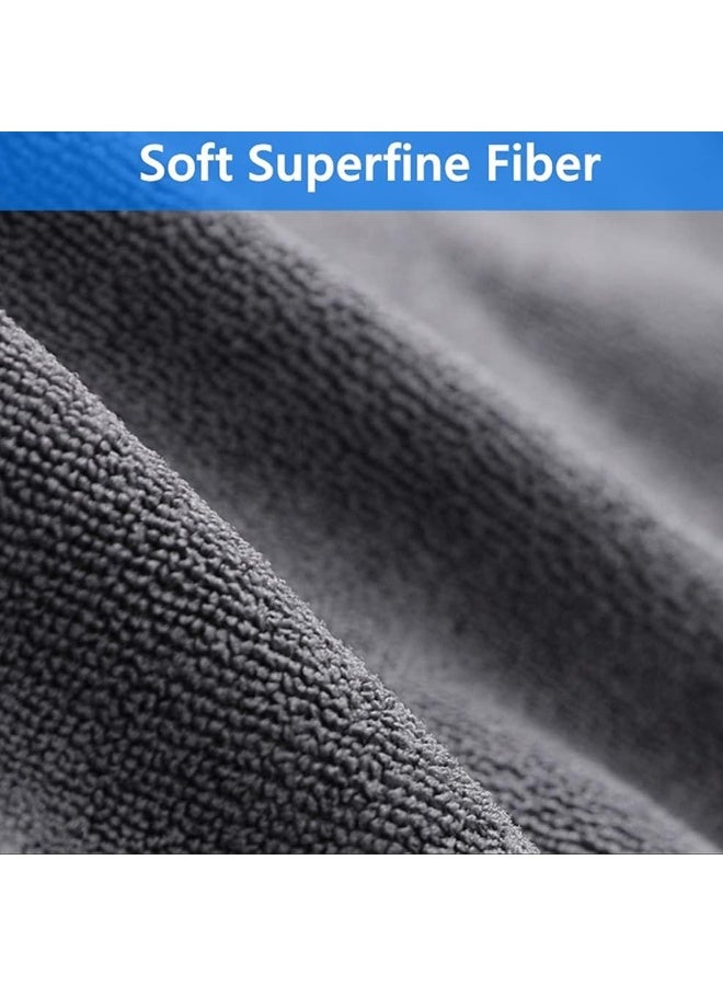 3XR Microfiber Cleaning Cloth 40x60cm, Grey, 550GSM Ultra Absorbent Soft Plush Towel for Car, Bike & Home Cleaning, Lint-Free & Scratch-Free Superfine Fiber Drying Cloth for Polishing, Dusting, and Washing Quick Dry & Durable - Image 2