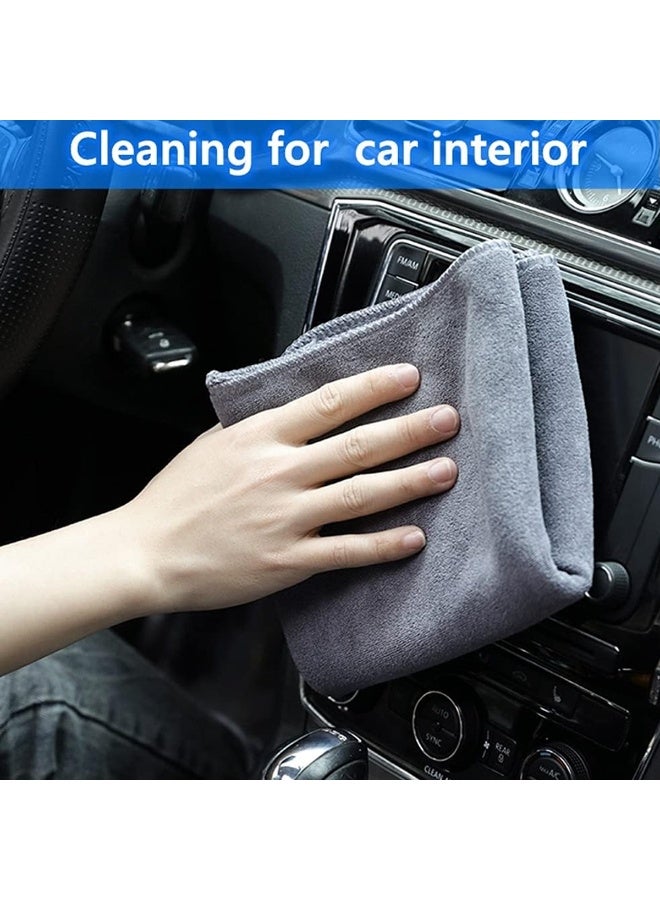 3XR Microfiber Cleaning Cloth 40x60cm, Grey, 550GSM Ultra Absorbent Soft Plush Towel for Car, Bike & Home Cleaning, Lint-Free & Scratch-Free Superfine Fiber Drying Cloth for Polishing, Dusting, and Washing Quick Dry & Durable - Image 3