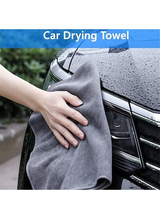 3XR Microfiber Cleaning Cloth 40x60cm, Grey, 550GSM Ultra Absorbent Soft Plush Towel for Car, Bike & Home Cleaning, Lint-Free & Scratch-Free Superfine Fiber Drying Cloth for Polishing, Dusting, and Washing Quick Dry & Durable - Image 5