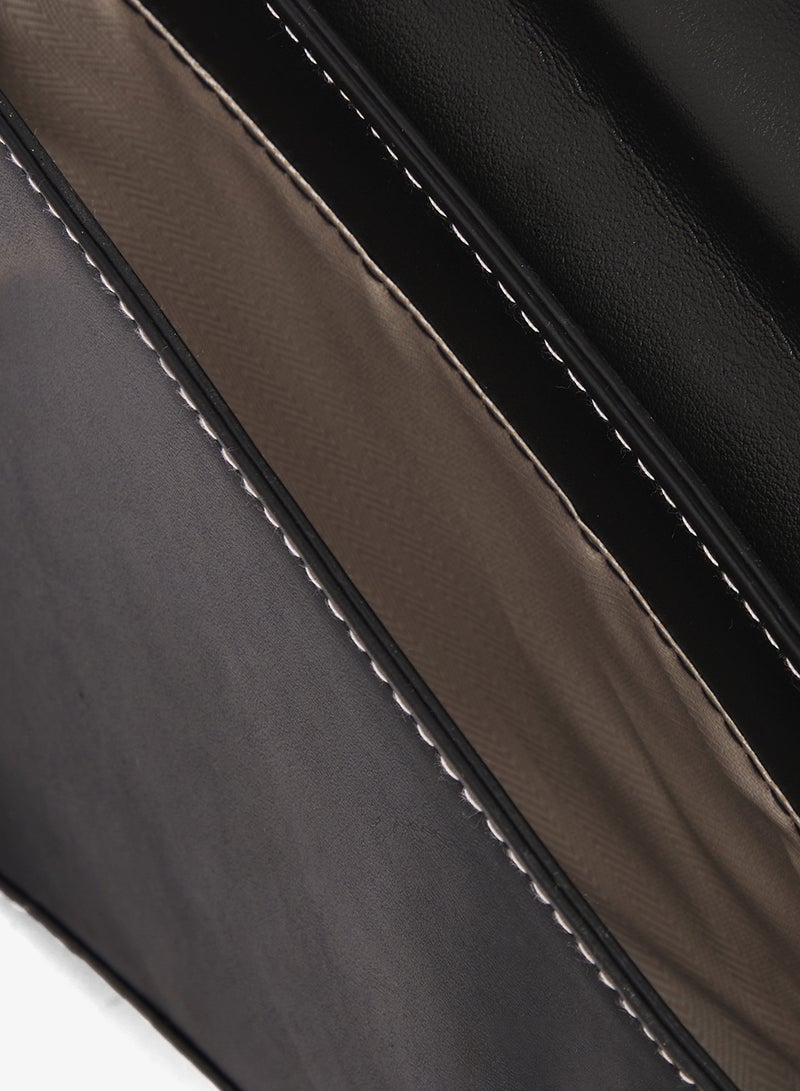 ELLA Gold Accent Asymmetrical Textured Top Handle Bag - Image 5