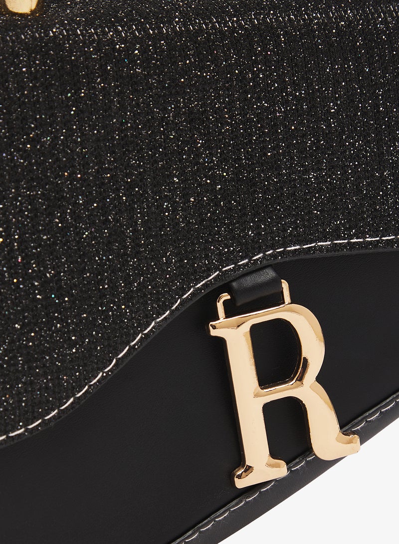 ELLA Gold Accent Asymmetrical Textured Top Handle Bag - Image 4