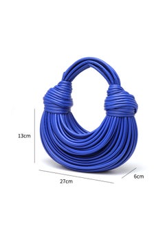 European And American Designer Personalized Handheld Noodle Wire Bag Textury Niche Handheld Women's Bag Shiling Women's Bag-Color:Blue