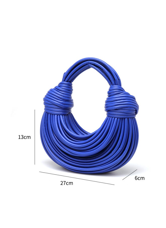 Generic - European And American Designer Personalized Handheld Noodle Wire Bag Textury Niche Handheld Women's Bag Shiling Women's Bag-Color:Blue - Image 1