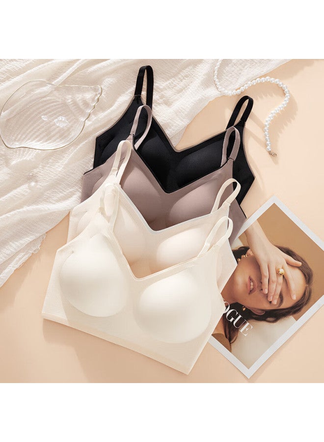 Fentengcare Women's Underwear, Small Breast Push-up, Seamless, Side Support, Wireless, Thin Strap Bra, New Model Yr