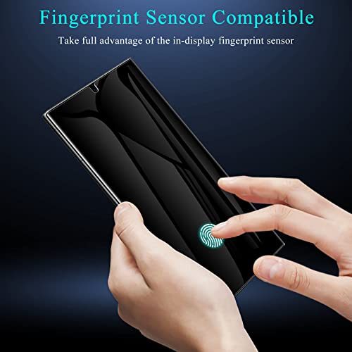 LYWHL [2+2 Pack for Samsung Galaxy S23 Ultra Privacy Screen Protector [Not Glass], Anti-Spy Flexible Film Compatible Fingerprint + Camera Lens Glass Protector for Galaxy S23 Ultra 6.8” - Image 3