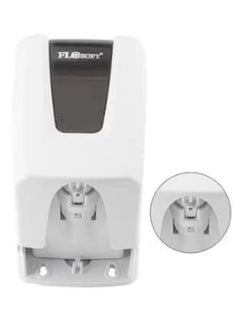 FLOSOFT Flosoft Soap Dispenser Wall Mount, Plastic Hand Sanitizer Dispenser 650ML Manual Pump Soap Dispenser for Gel/Liquid, White With Black  - Image 3