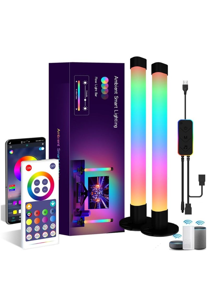 DMG TECH - DMG 2 Pack Smart Light Bars, WiFi LED Strip, RGB Gaming Light with Alexa and Google, Sync with Music/Videos/Games, App Remote Control, Gaming Light with Scene Mode and Music Mode, 2 Glow Sticks - Image 1